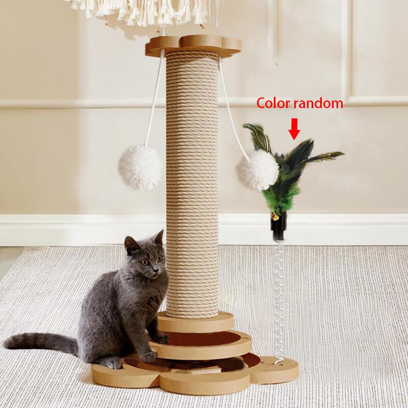 เสาลับเ爪แมว sisal สูง 46 ซม. ฐานหนา